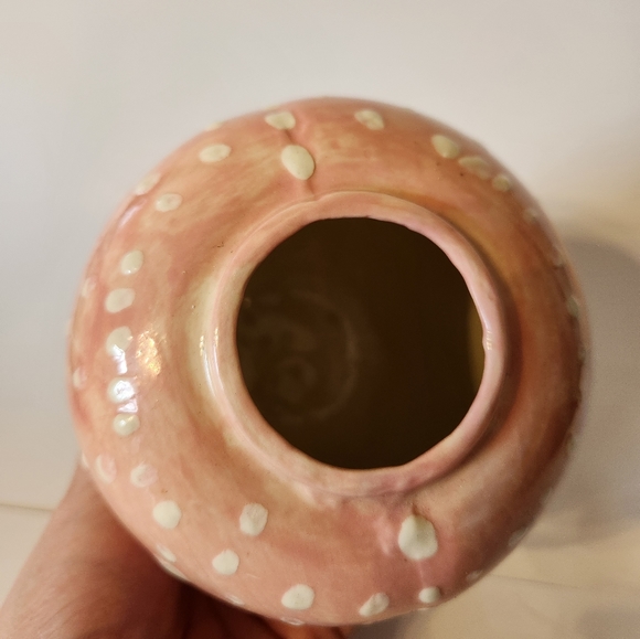 *SOLD*🩷Boho Handmade Pink and White Speckled Vase🩷 - Picture 2 of 3